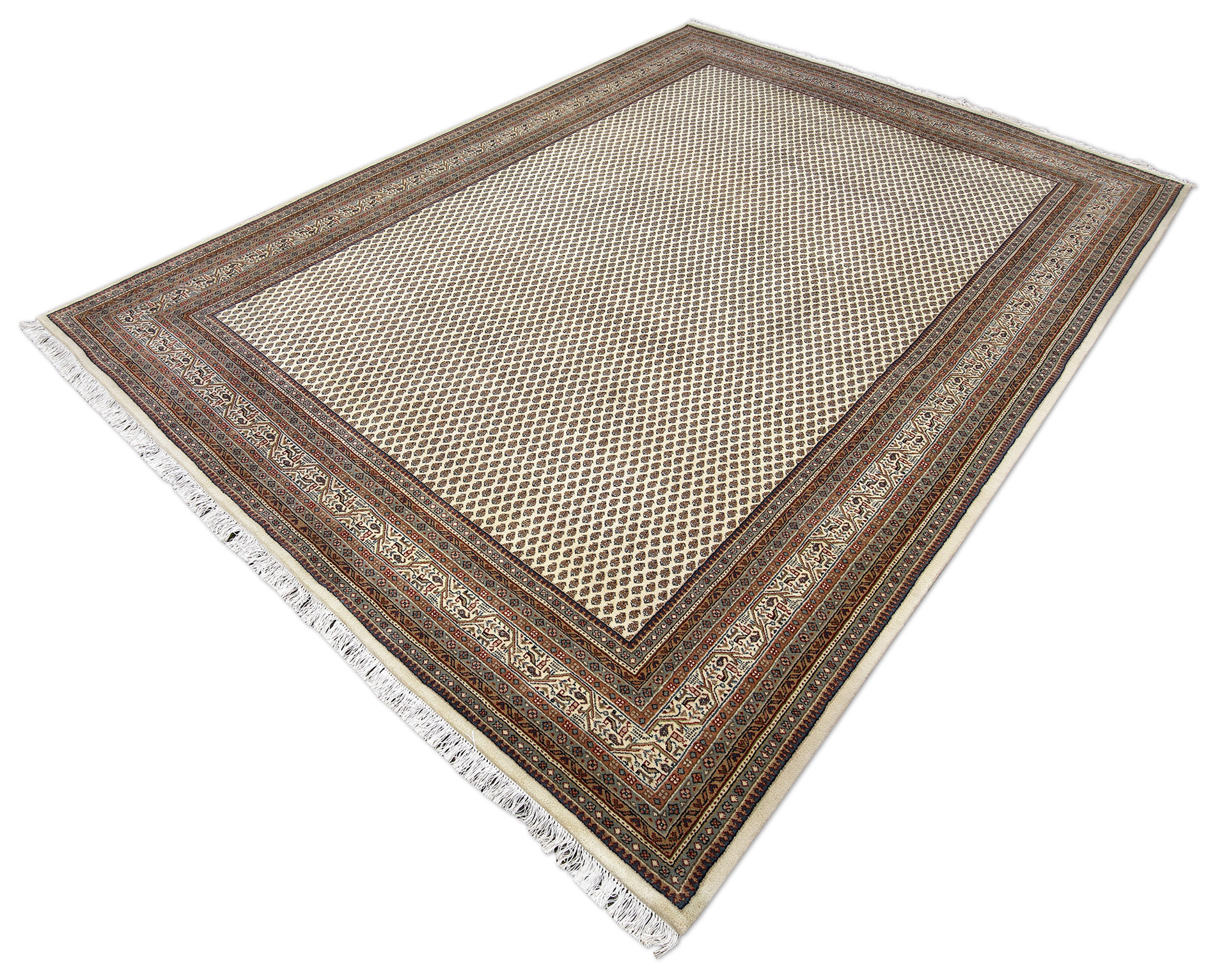 Mir Royal Orientteppich neu cream Indien | Neuseelandwolle