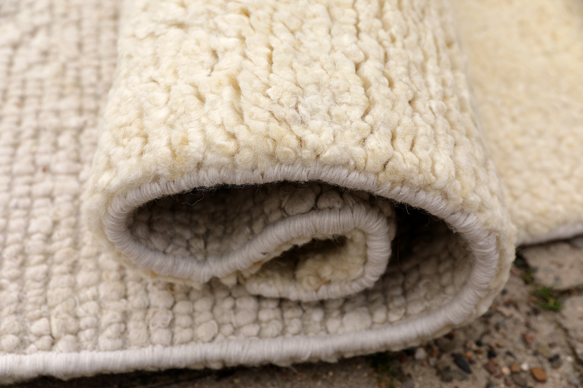 Thomas Marokko Handloomteppich Indien | Natural White