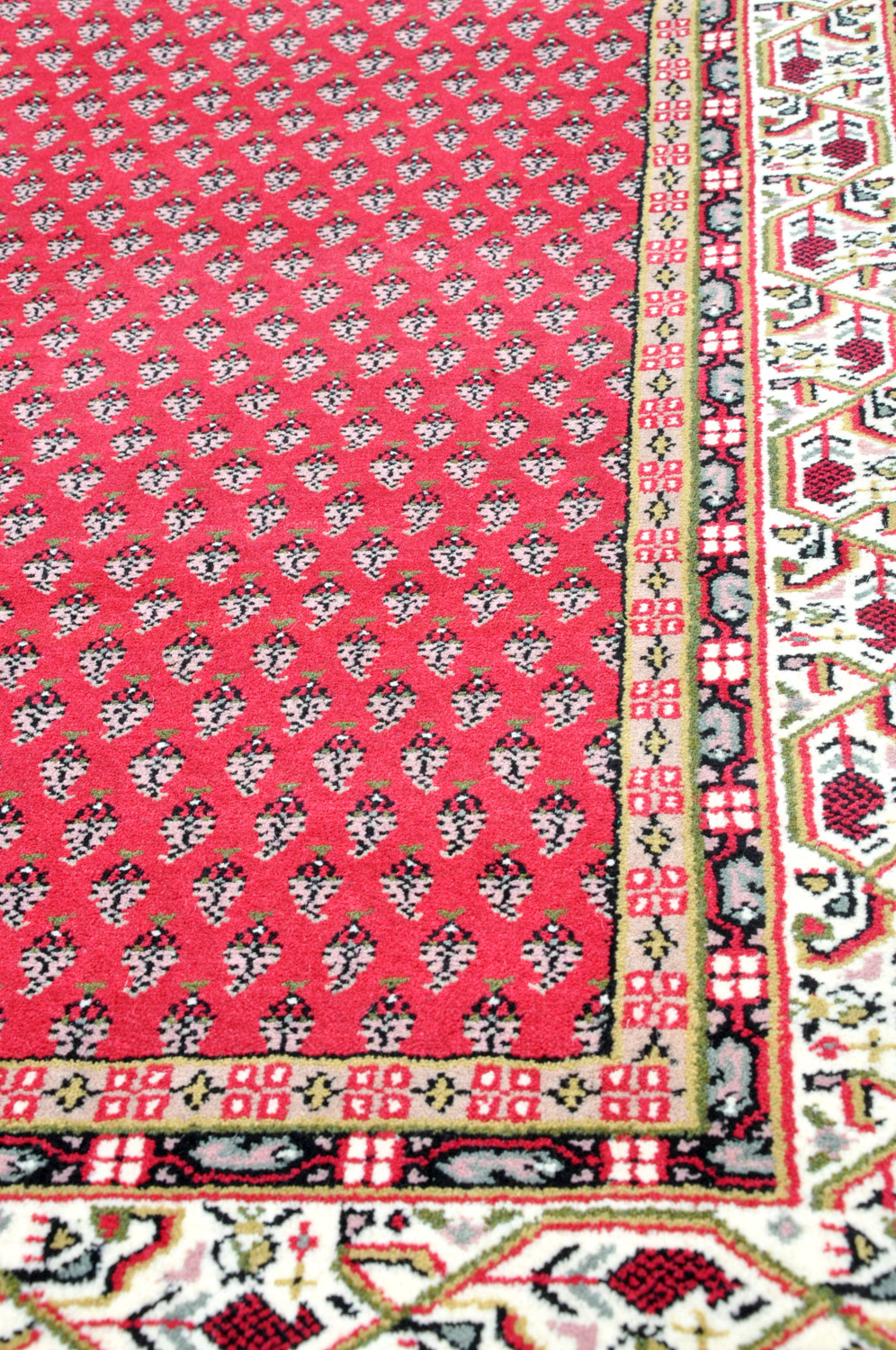 Mir Teppich Indien  rot | Schurwolle