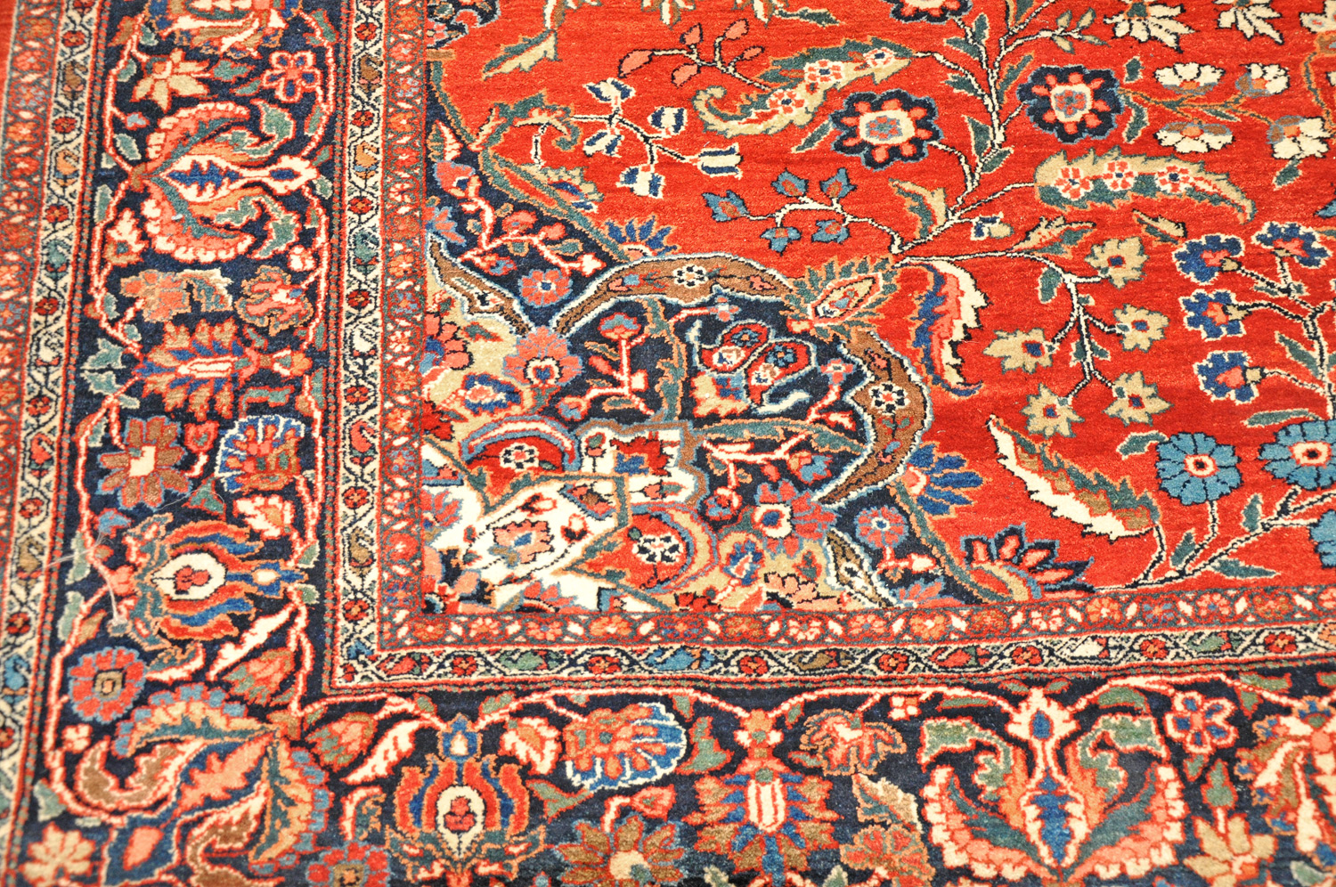 Farahan Perserteppich alt | rostrot