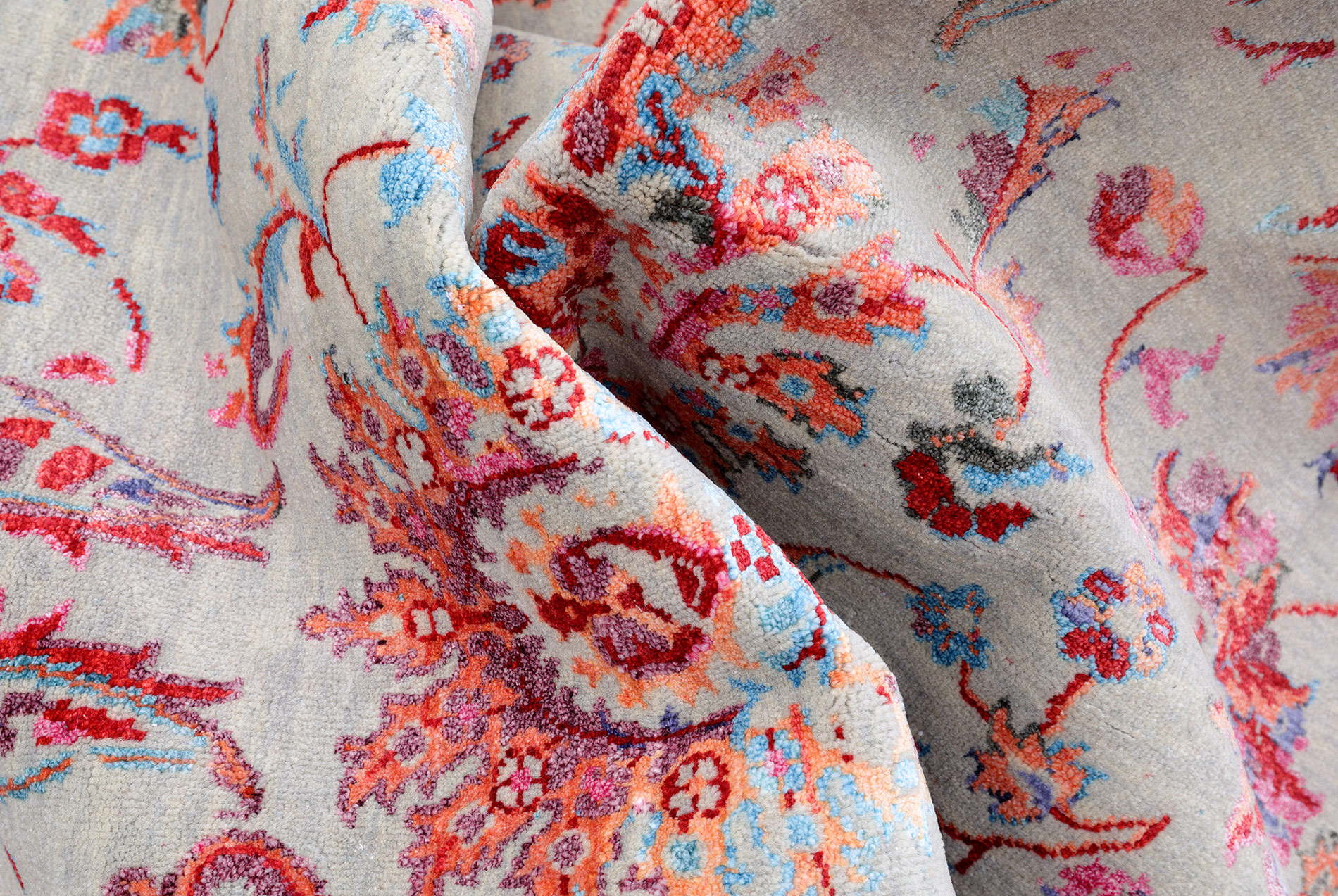 Thomas Designteppich Saphir rot | Indien