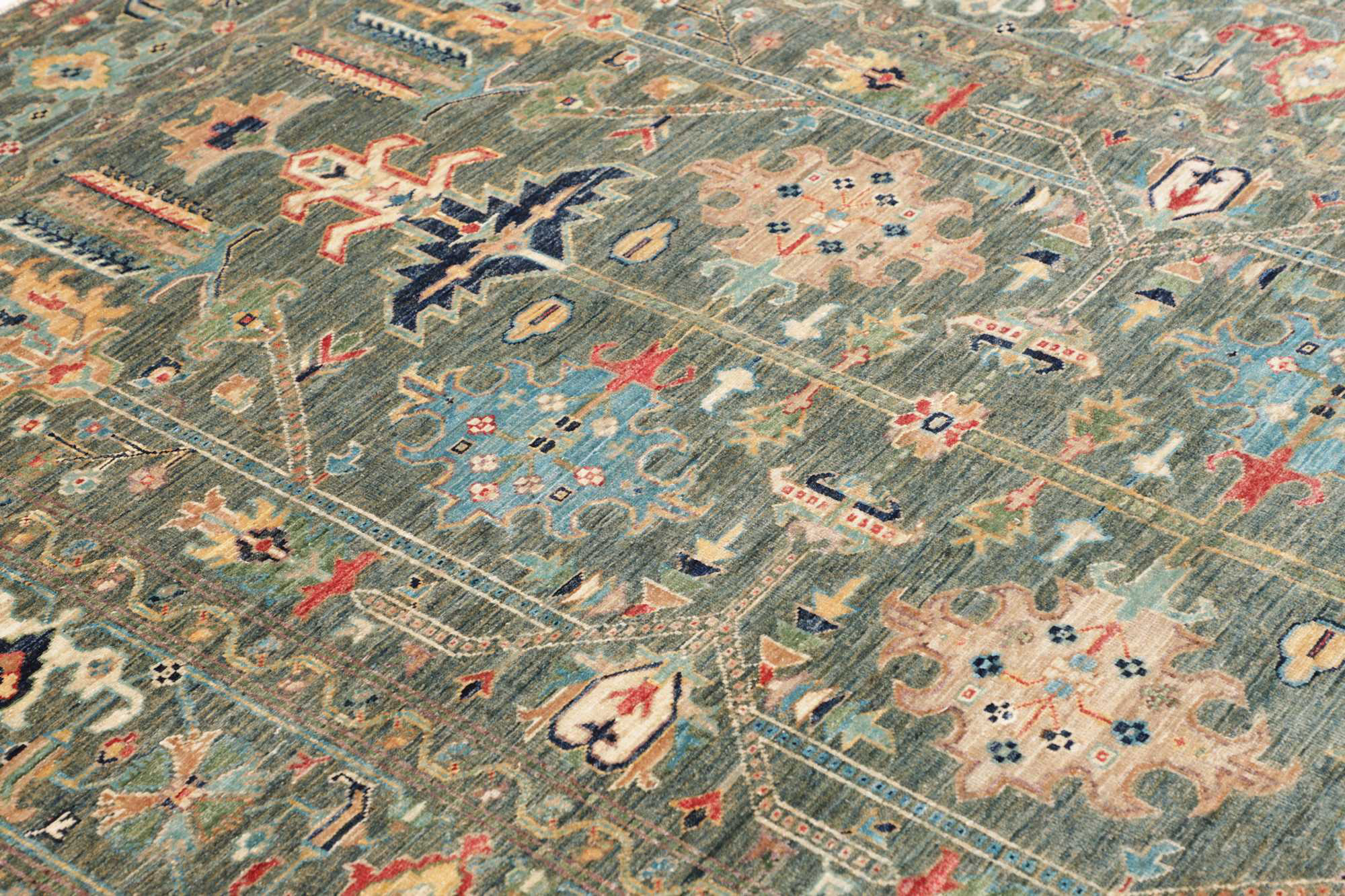 Kazak Royal Orientteppich Pakistan Schurwolle 477129 | Grau