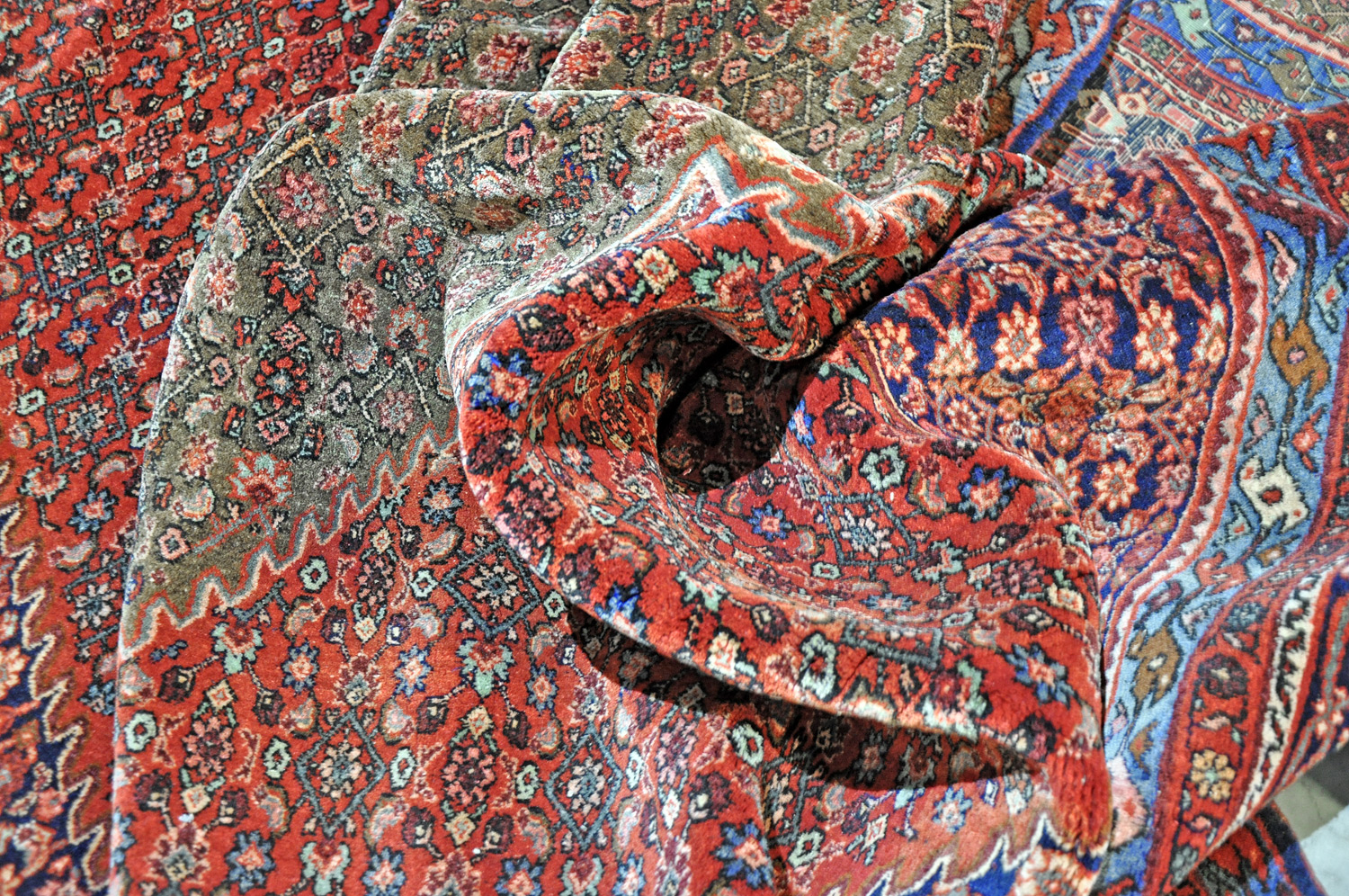 Kurden-Bidjar Perserteppich alt | Herati-Muster