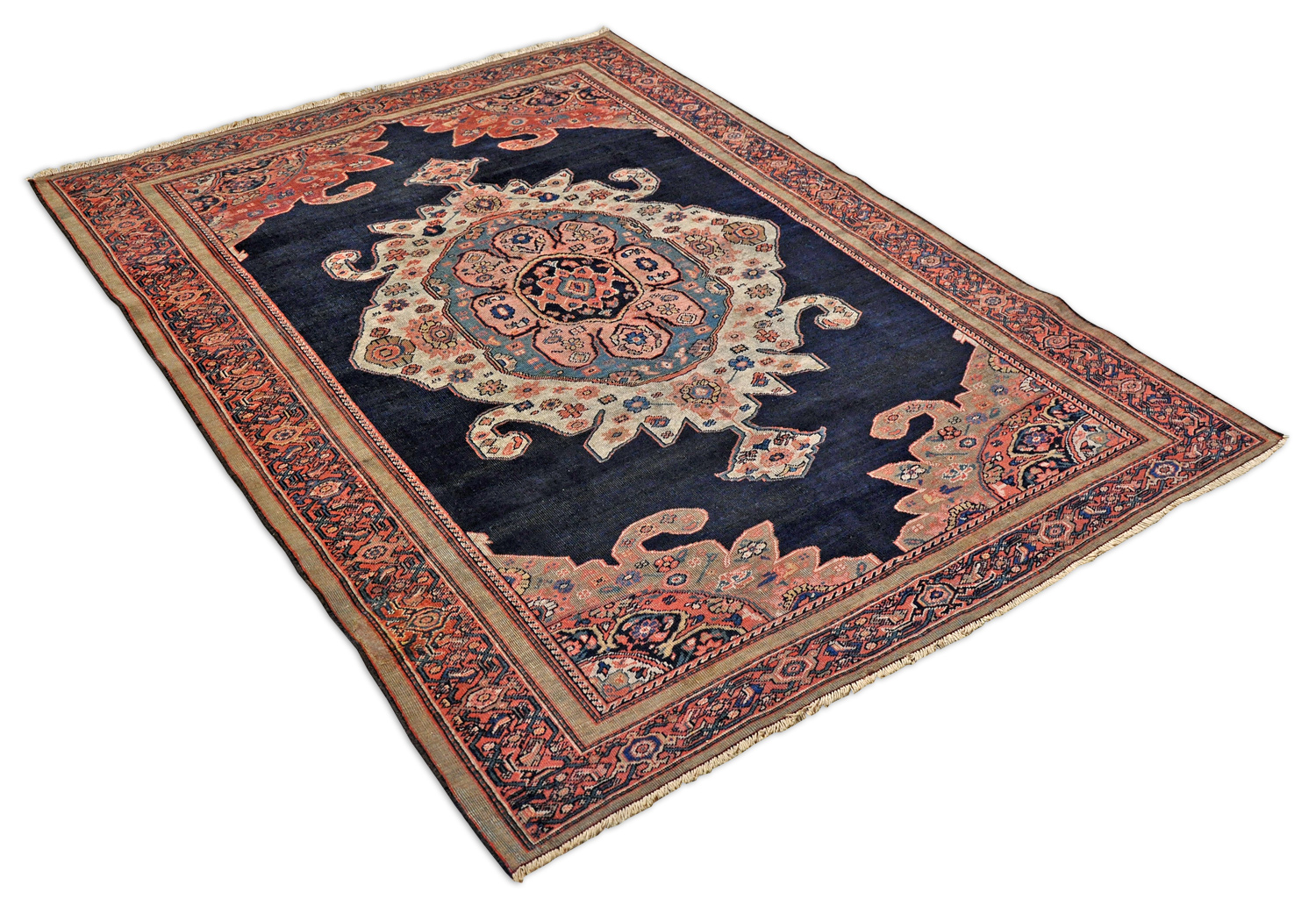 Farahan Perserteppich antik | blau