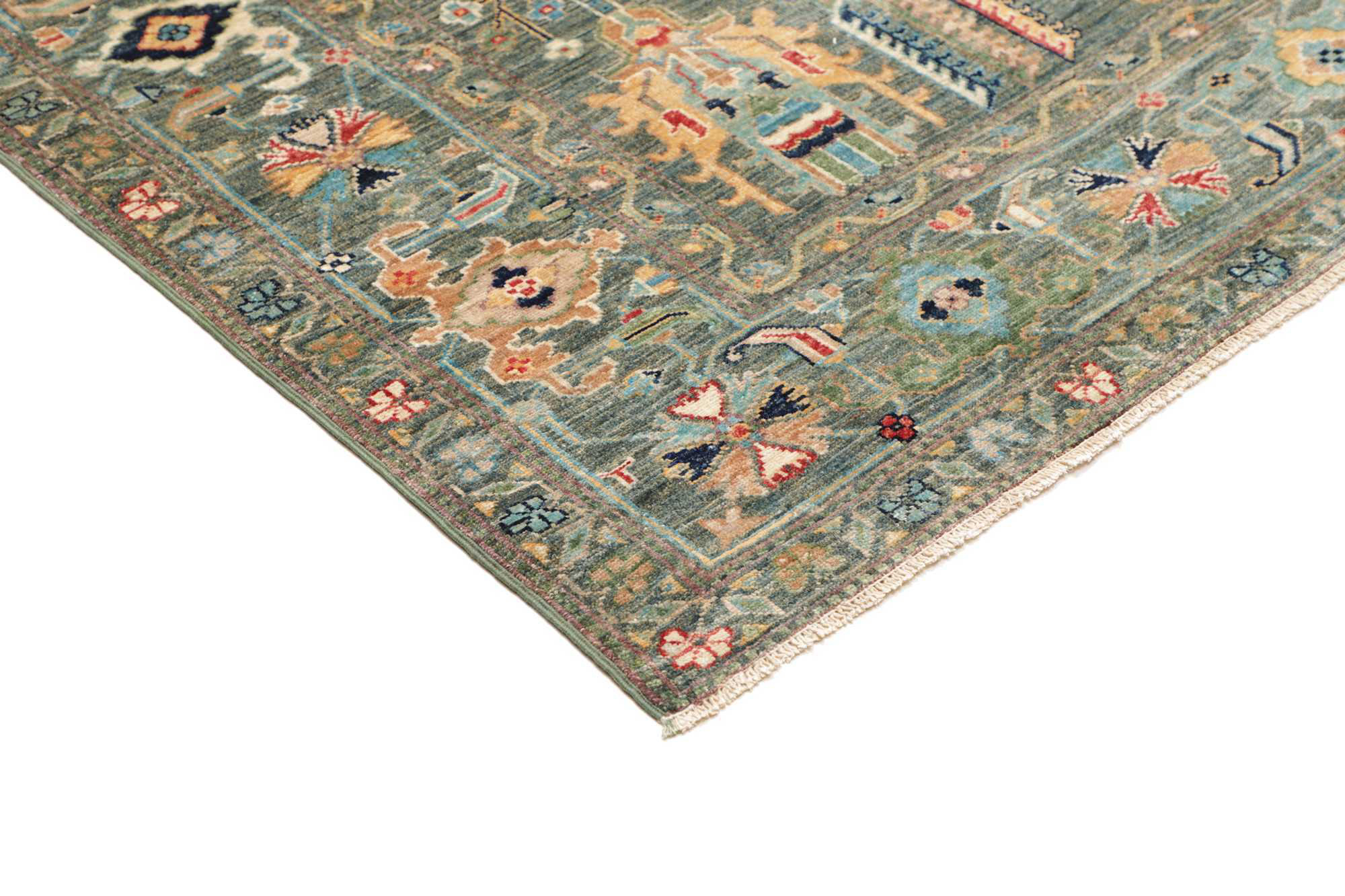 Kazak Royal Orientteppich Pakistan Schurwolle 477129 | Grau