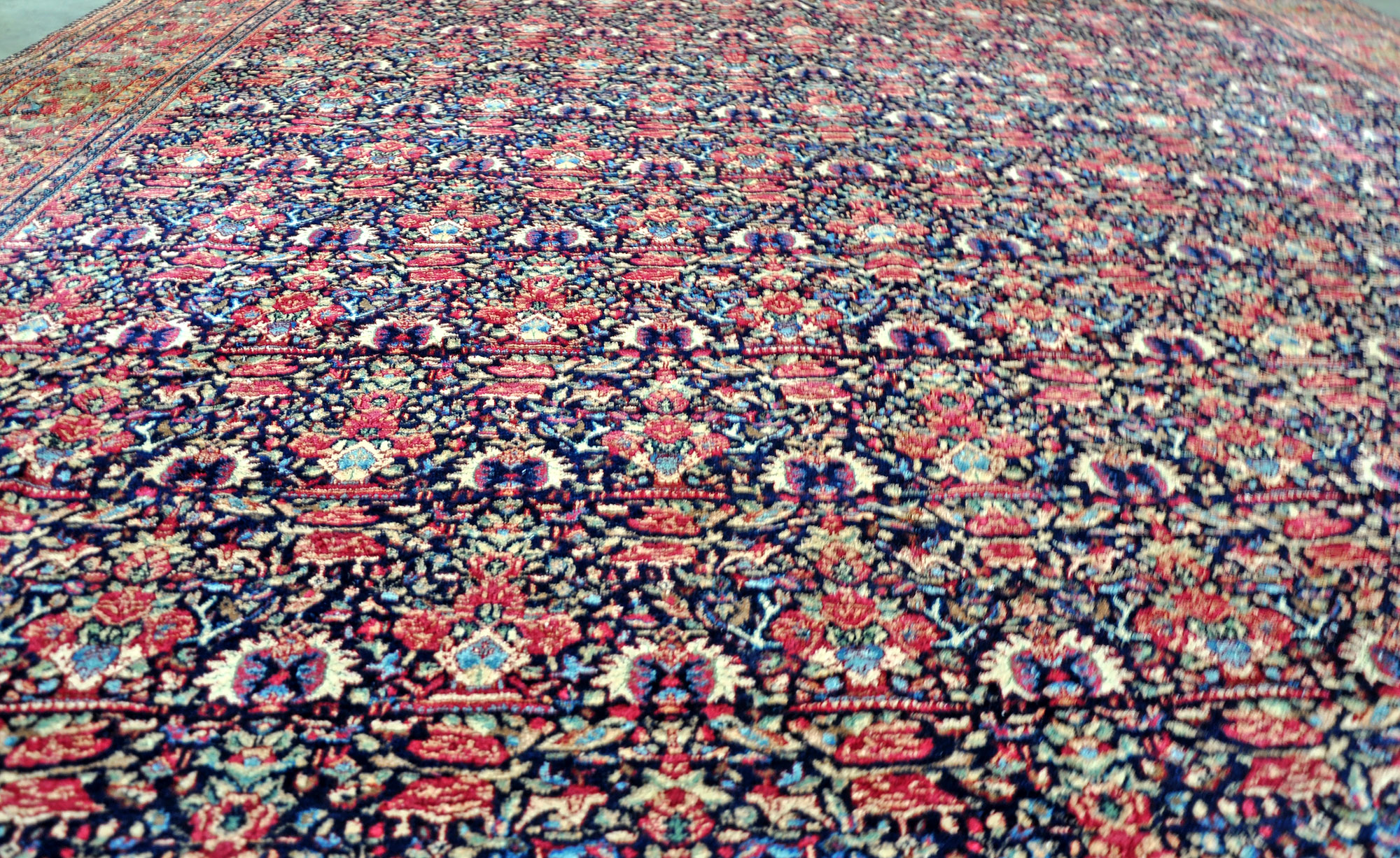 Kerman Raver Perserteppich alt | 90er