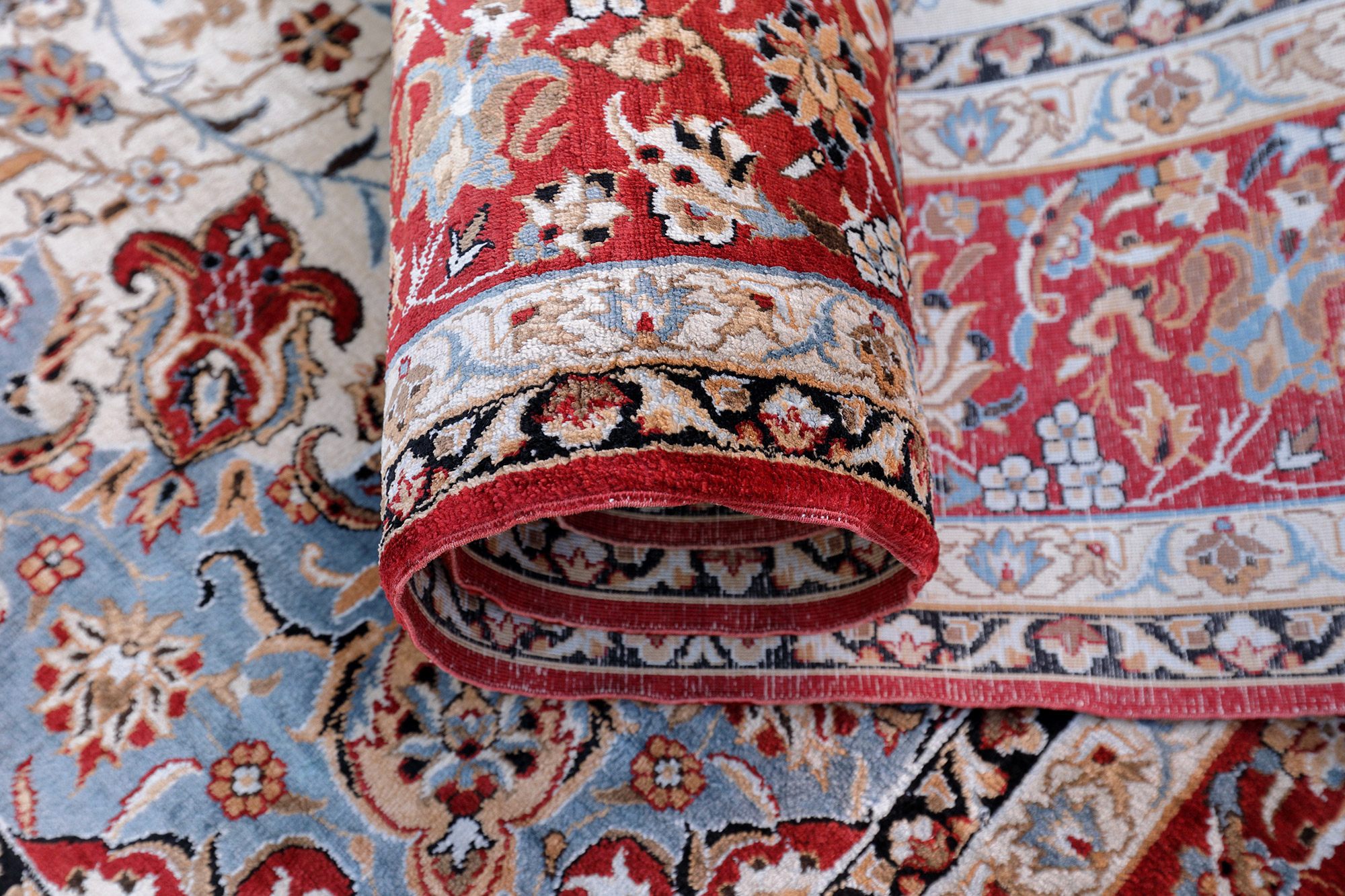 Keshan Knüpfteppich China 300 lines | Seide