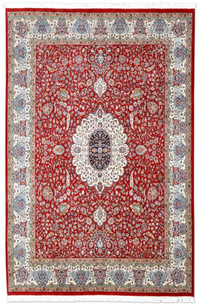 Kerman Orientteppich Indien rot | Schurwolle